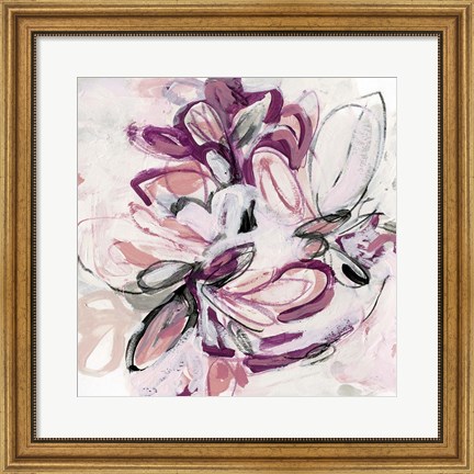 Framed Fuchsia Floral II Print