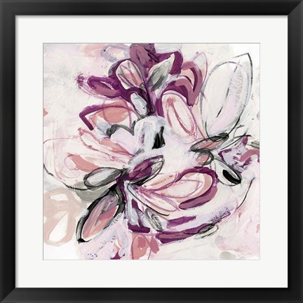 Framed Fuchsia Floral II Print