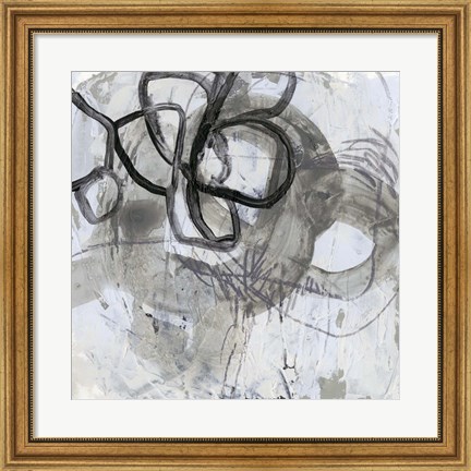 Framed Neutral Swipe II Print