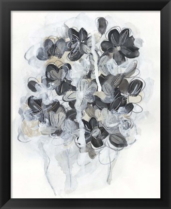 Framed Monochrome Flora II Print