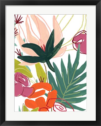 Framed Tropical Confetti I Print