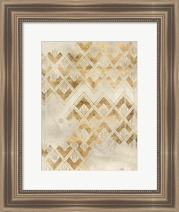 Framed Deco Pattern in Cream II Print