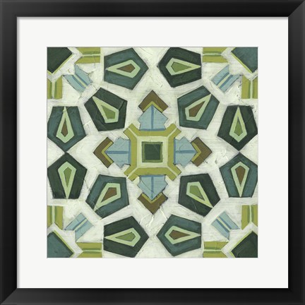 Framed Palm Piazza Tile III Print