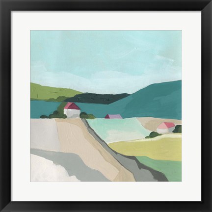 Framed Farm Vista I Print