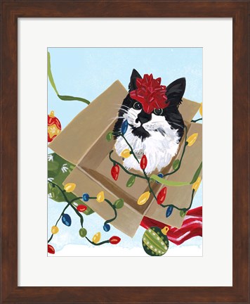 Framed Meowy Hissmas II Print