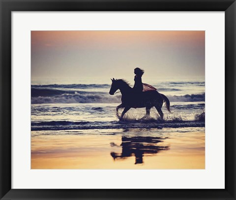 Framed Running in the Sand III Print