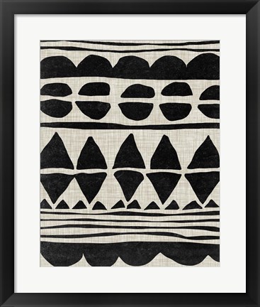 Framed Monochrome Quilt I Print