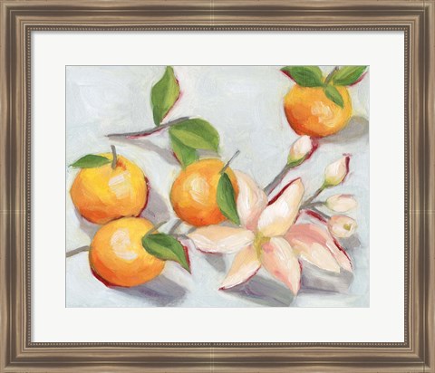 Framed Tangerine Blossoms I Print