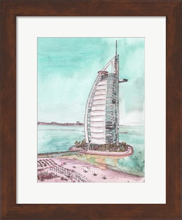 Framed Day Landing Dubai I Print