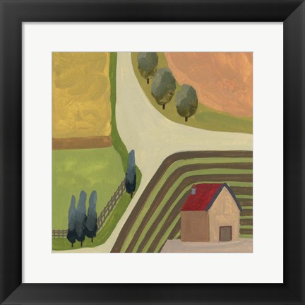 Framed Hill Village IV Print