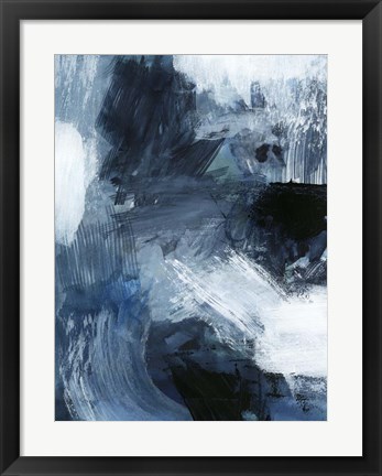 Framed Composition in Blue III Print