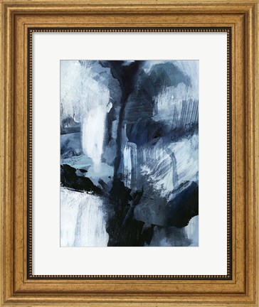 Framed Composition in Blue IV Print