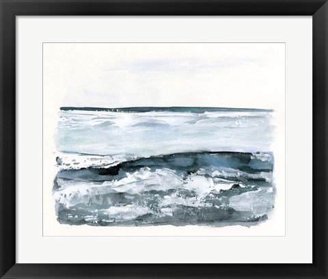 Framed Choppy Surf I Print