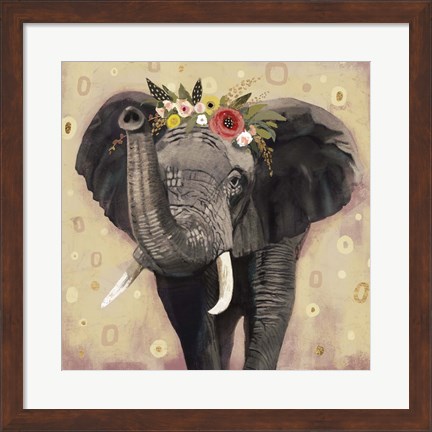 Framed Klimt Elephant II Print