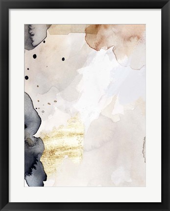 Framed Indigo Blush and Gold III Print