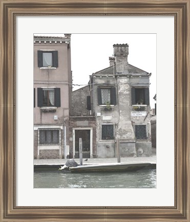 Framed Venetian Facade Photos V Print