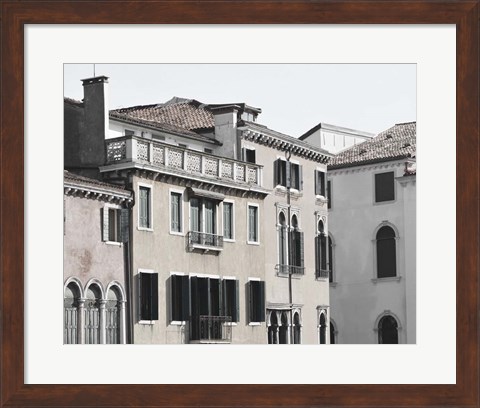 Framed Venetian Facade Photos VIII Print