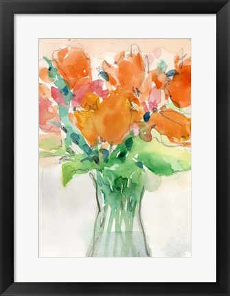 Framed Cheerful Bouquet I Print