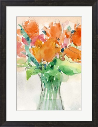 Framed Cheerful Bouquet I Print