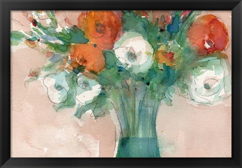 Framed Abundant Bouquet I Print