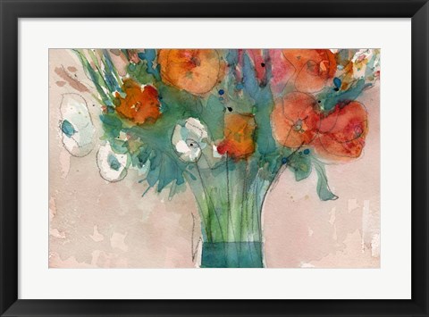 Framed Abundant Bouquet II Print