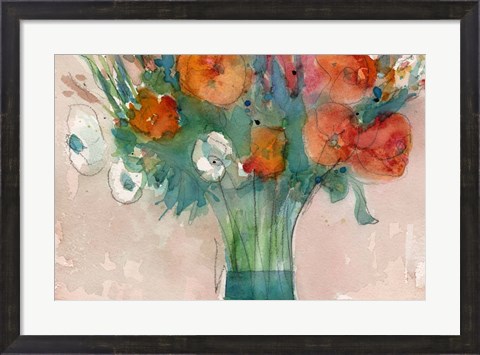 Framed Abundant Bouquet II Print