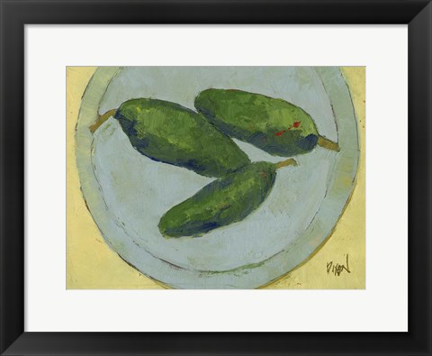 Framed Peppers on a Plate IV Print