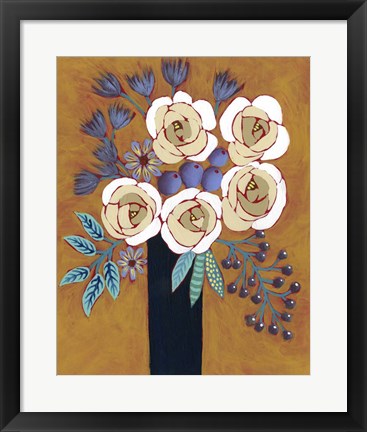 Framed Neutral Blume II Print