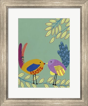 Framed Patterned Feathers II Print