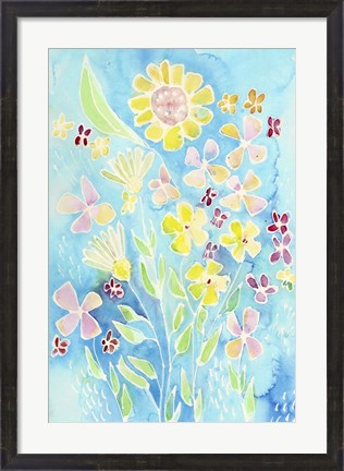 Framed Snappy Floral I Print