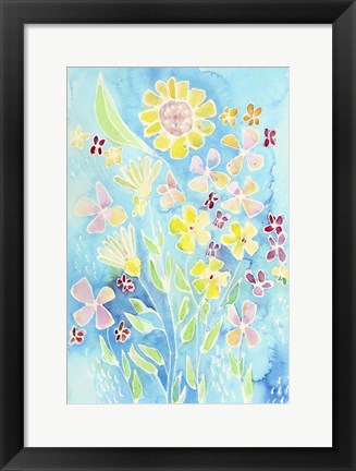 Framed Snappy Floral I Print