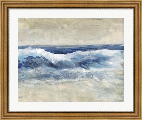 Framed Breaking Shore Waves I Print