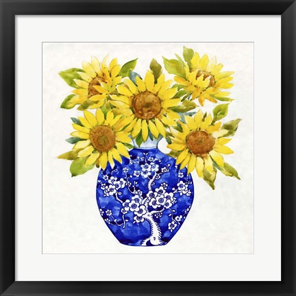 Framed Sun Flower Still Life I Print