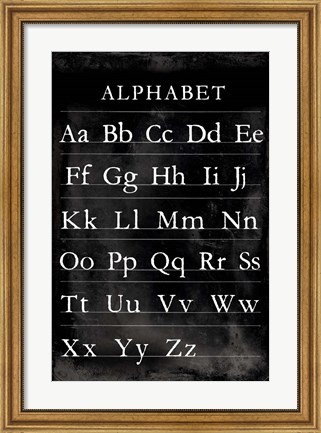 Framed Alphabet Chart Print