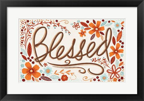 Framed Blessed I Print