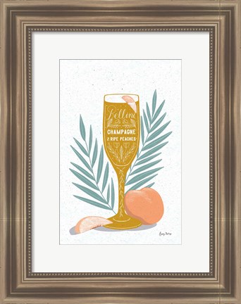 Framed Fruity Cocktails I Mustard Print