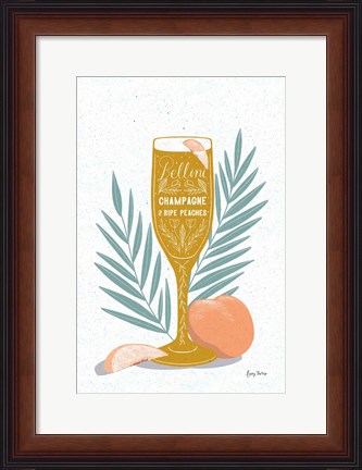 Framed Fruity Cocktails I Mustard Print