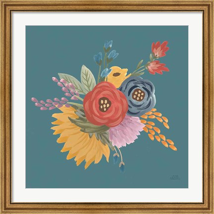 Framed Harvest Garden Flowers IV Print