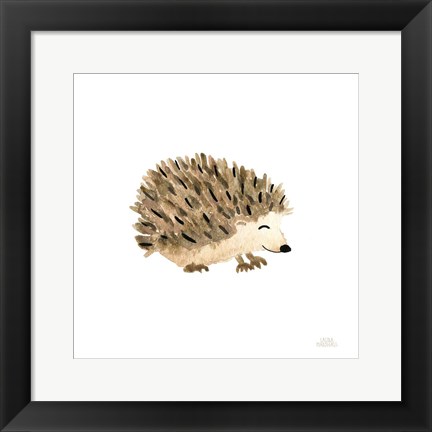 Framed Woodland Whimsy Hedgehog Print