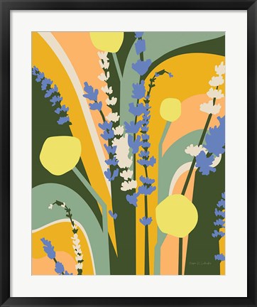 Framed Lavender and Craspedia Print