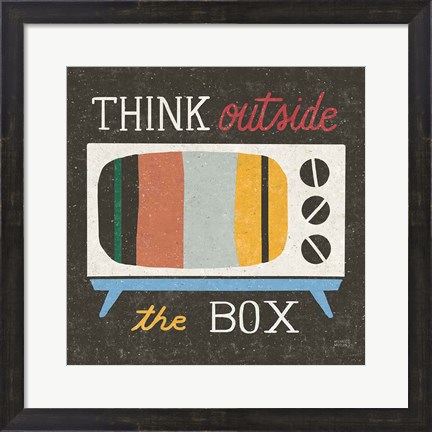 Framed Retro Desktop Television v2 Print