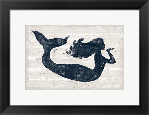 Framed Driftwood Coast IX Blue Print