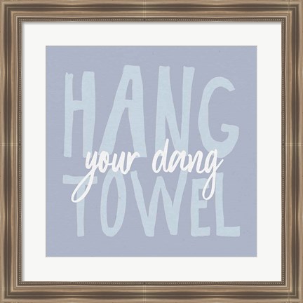 Framed Bathroom Advice II Print