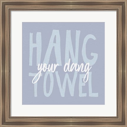 Framed Bathroom Advice II Print