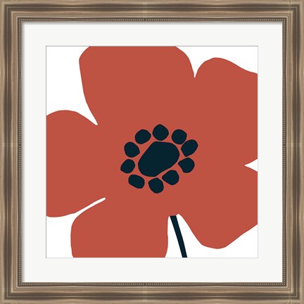 Framed Pop Art Floral IV Retro Print