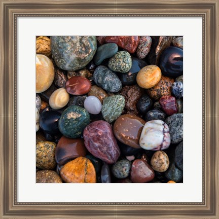 Framed Ocean Rocks I Print