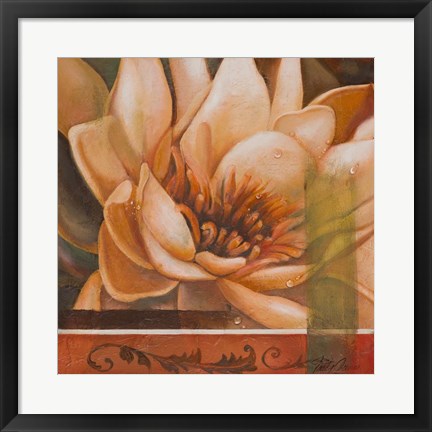 Framed Flor de Loto II Print