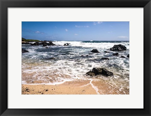 Framed Oahu Rocky Shores I Print