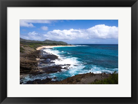 Framed Oahu Rocky Shores II Print