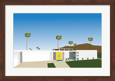 Framed Palm Spring Living II Print